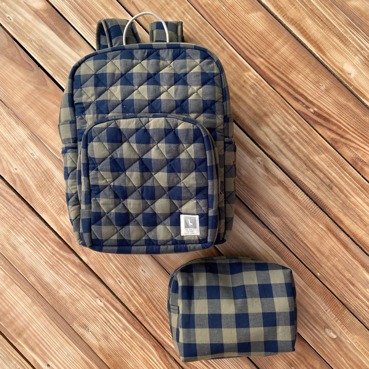 Zoey diaper bag Buffalo Checks Backpack Diaper Bag (100% Cotton with diamond Quilting)