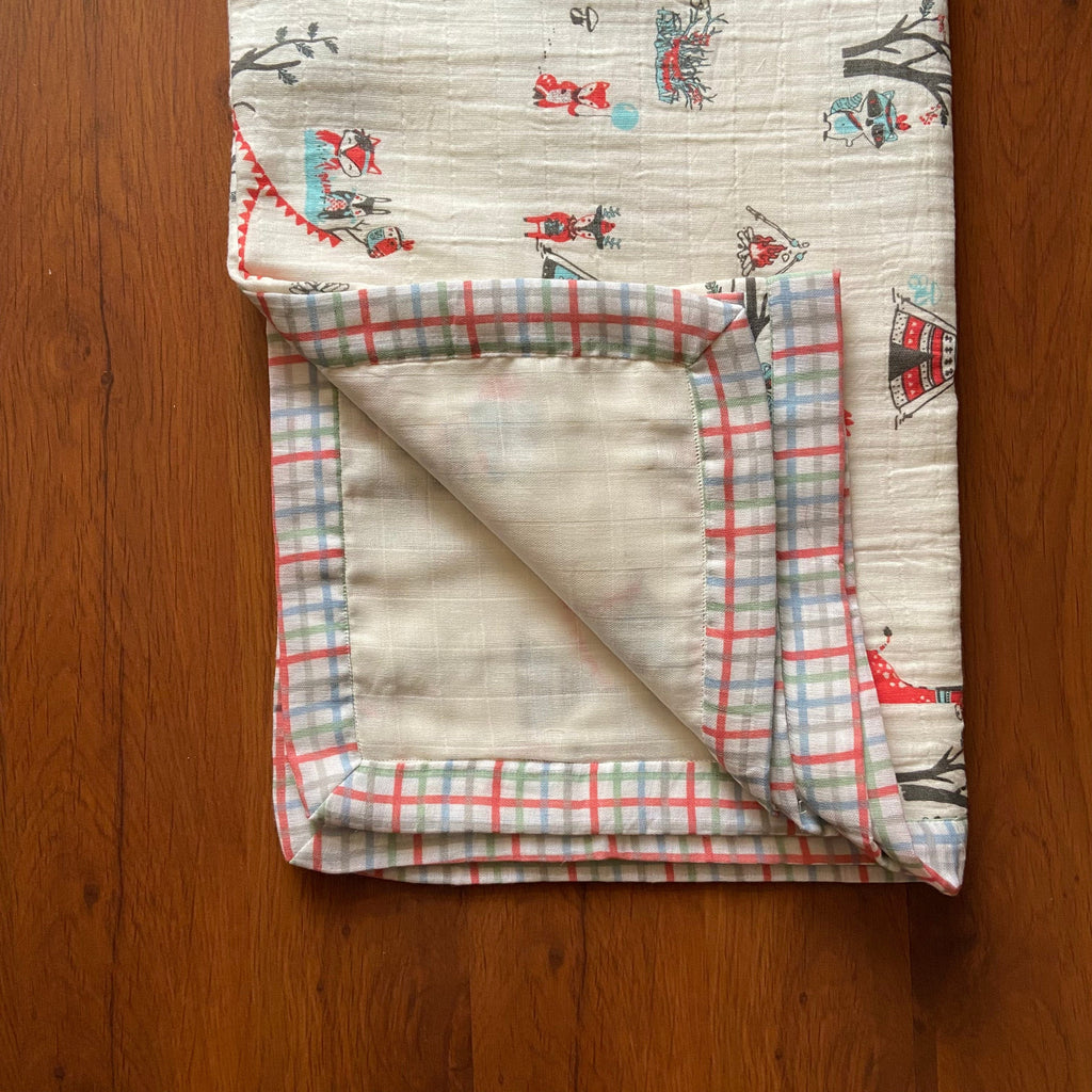 Zoey muslin blanket Wild Gypsy Muslin Blanket (Two-Layer Dohar),GOTS Certified,90x120 Cms
