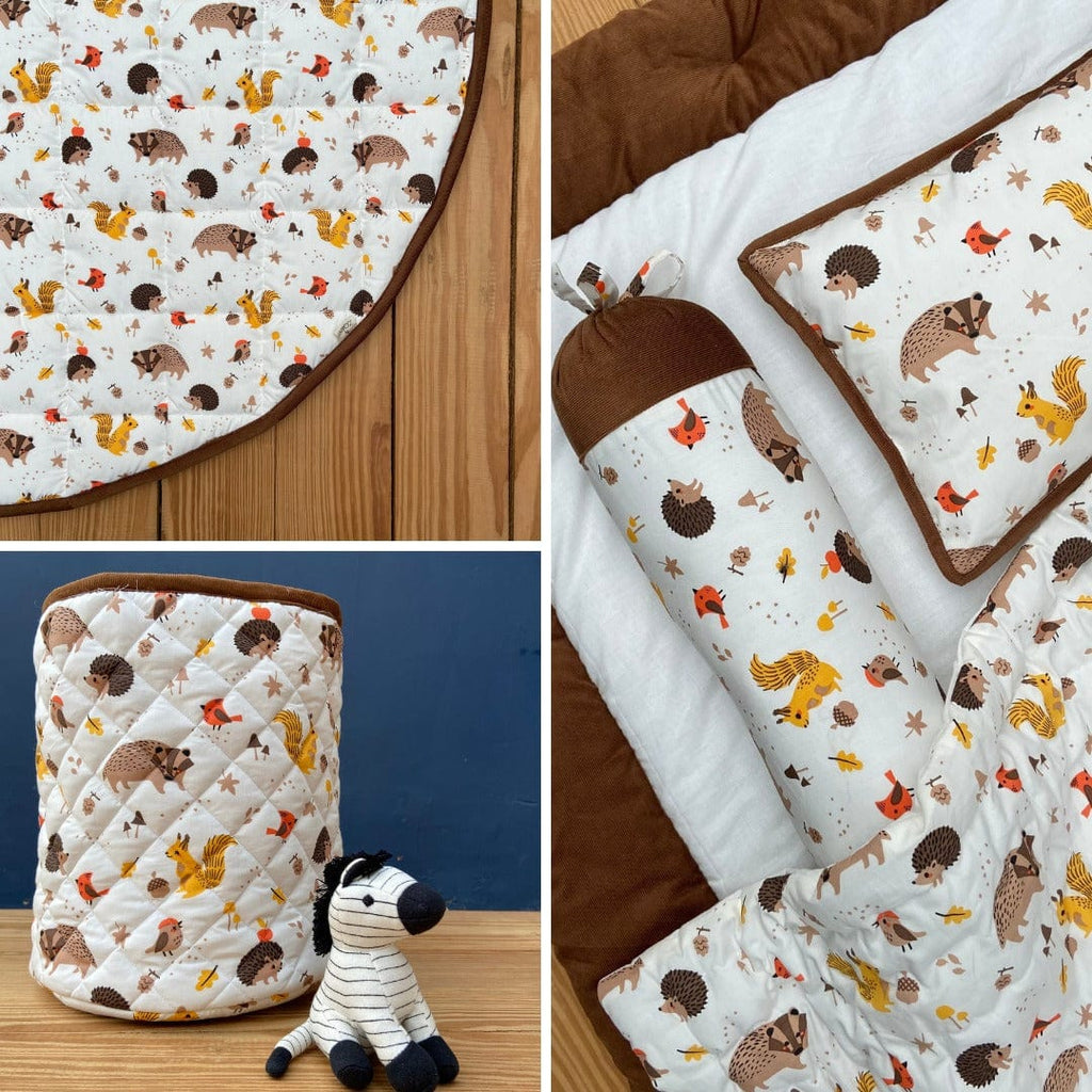 Zoey save on combos Super Combo - Hedge-Hugs From The Woods Bedding Set + Playmat + Basket