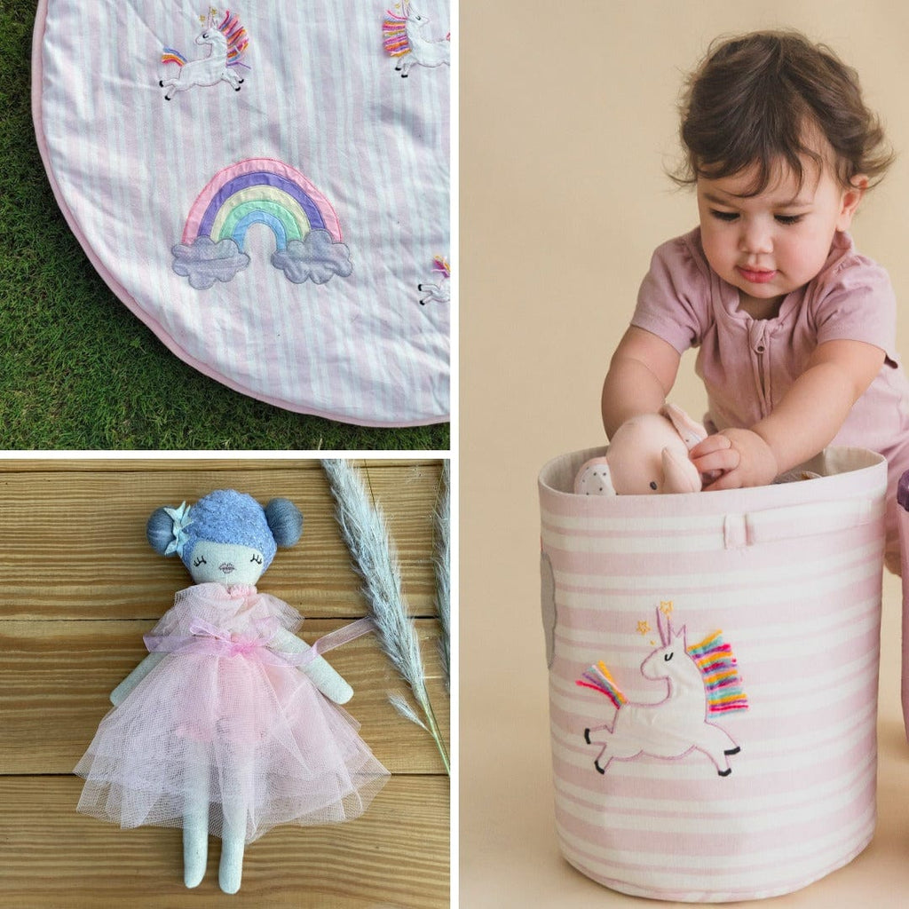 Zoey save on combos Super Combo - Unicorn Playmat + Basket + Anne-Margaret Doll