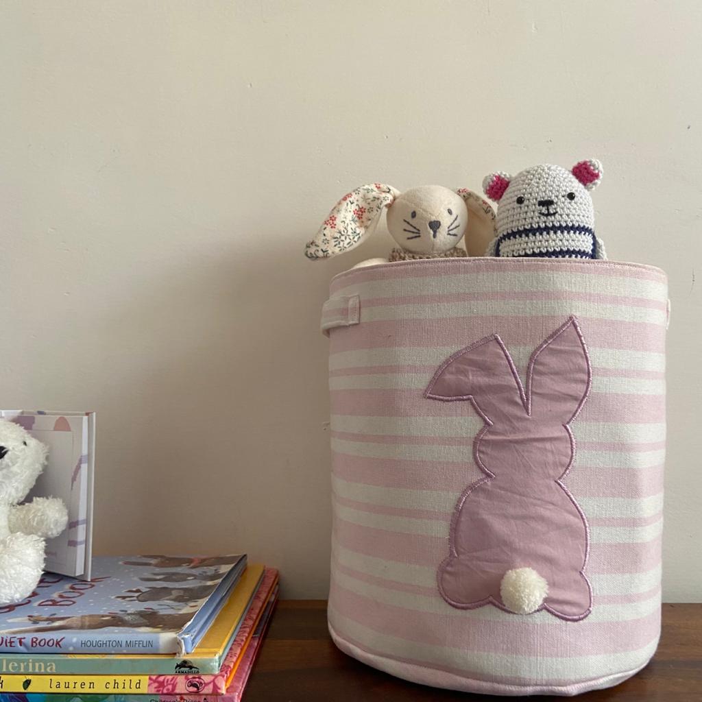 Pompom Bunny Storage Basket