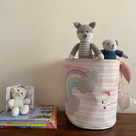 Zoey storage bin Rainbow Unicorn Storage Basket